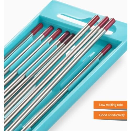 10pcs WT20 Tungsten Electrode Professional Tig Rod 1.6 2.0 2.4 3.0 3.2 for Option 1.5% Lanthanated for Tig Welding Machine