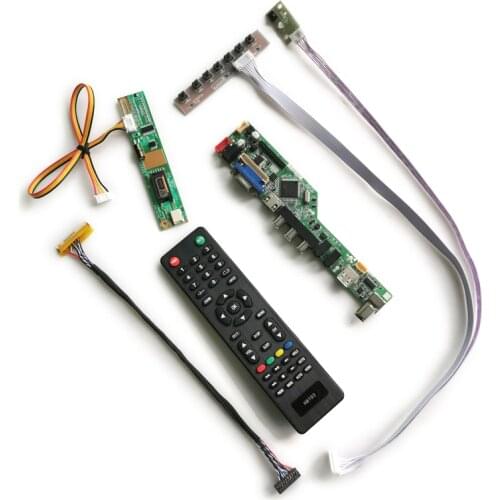 1CCFL 30 Pin LVDS Fit N141X7/N141XA/N141XB/N141XC matrix DIY kit VGA AV USB LCD monitor universal controller board 1024*768