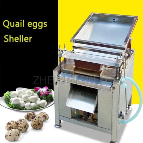 220V Electric Fully Automatic Quail Eggs Sheller Tools Stainless Steel Commercial Vertical Bird Eggs Broken Skin Peeling Machine