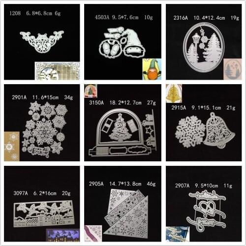 29 Styles) 2021 Christmas Decoration Metal Cutting Dies DIY Scrapbooking Paper Photo Album Crafts Mould Cards Punch Stencils