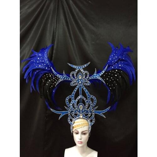 Latin dance Samba accessories Fashion exquisite headdress feathers Delicate dance shows accessories Samba clothing