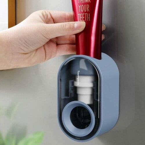 Automatic Toothpaste Squeezer Wall Mounted Dustproof Toothpaste Dispenser No-punching Simple Design Bathroom Accessories