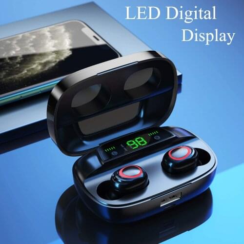 Bluetooth Earbuds TWS Wireless Headphones 3500mAh Power Bank Waterproof Touch Stereo Sound Noise Cancelling Sports Earphone F9-5