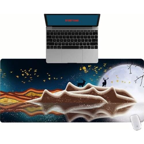 Large Office Computer Desk Mat Table Keyboard Big Mouse Pad Elk and Beach Laptop Cushion Desk Non-slip Mat Gamer Mousepad Mat