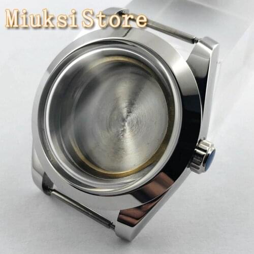 40mm sterile silver watch stainless steel case fit NH35 NH36 ETA2836, Miyota821A 8215 82 series, Seagull1612 Mingzhu DG2813 3804