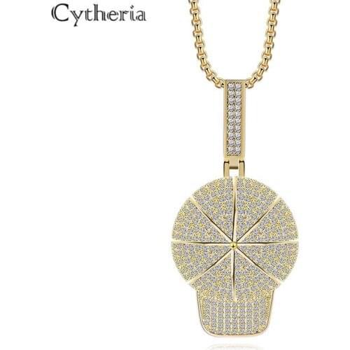 Cytheria top brand gold color crystal rhinestone hat pendant necklace for women men sport casual jewelry gifts