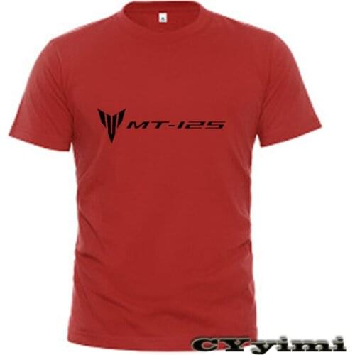 For Yamaha MT 125 MT-125 T Shirt Men New LOGO T-shirt 100% Cotton Summer Short Sleeve Round Neck Tees Male