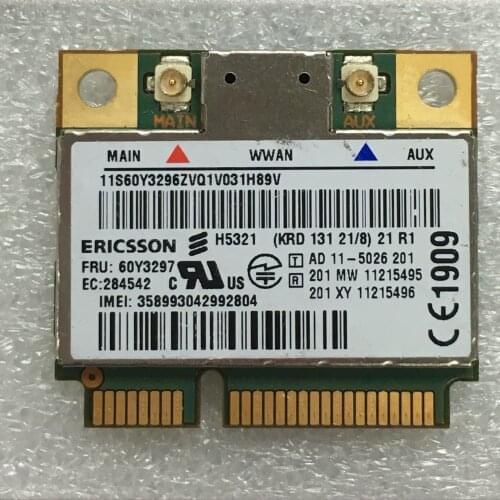 Ericsson H5321 Half-MINI PCI-E WWAN Card For Lenovo Thinkpad X230 T430 T430I W530 Series, FRU 60Y3297 04W3786