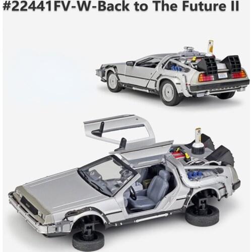 1:24 Diecast Alloy Model Car Movie Back To The Future Aircraft Machine Metal Toy Car For Kid Toy Gift Collection