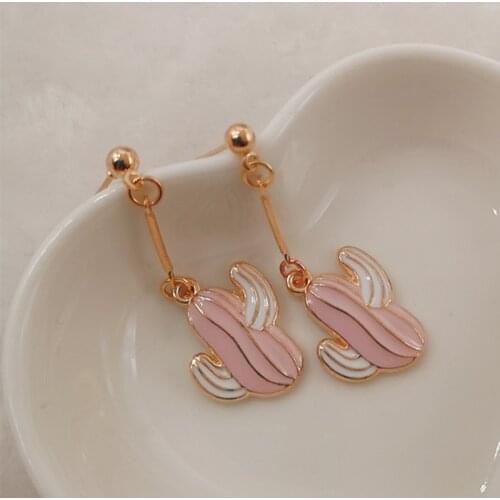 Charm enamel cactus earrings female accessories cactus earrings