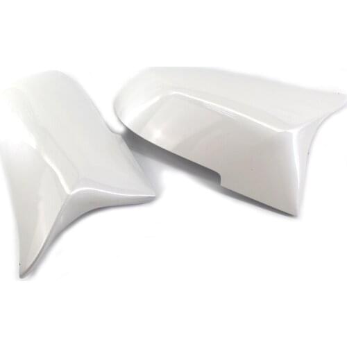 Pair of M3 Style Mirror Covers Fit for BMW F30 F32 13-17 Sedan Pearl White