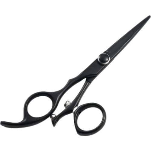 6 Inch Black Professional Salon Japanese Stainless Steel Barber Left Handed Hair Cutting Scissors Swivel