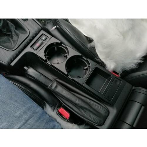 Double hole car front center console cup rack / change box for BMW E46:black