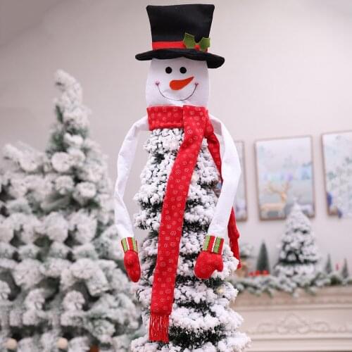 Festive Party Supplies Color cloth Xmas Decoration Snowman Ornament Christmas Tree Toppers