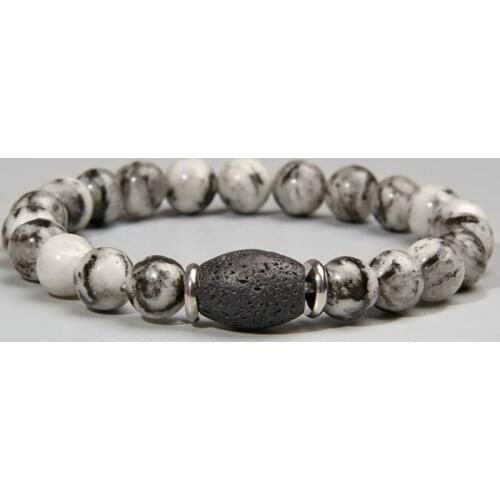 Simple men stone beads bracelet lava charm male friendship gifts bracelets chakra Diffuser Drop Shipping bracelets wholesale diy