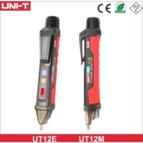 UNI-T UT12E UT12M AC Voltage Detector Adjustable sensitive non-contact smart test pencil / IP67 protection