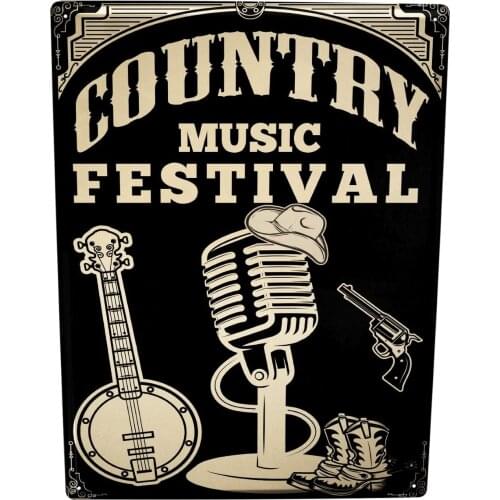 SINCE 2004 tin Shield Star Microphone hat Country Music Festival