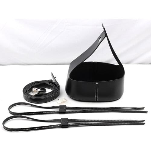 Handmade Handbag Shoulder Strap Hollow Drawstring Woven Bag Set Bucket Bag Leather With Bag Bottom Belt Bag For DIY Backpack