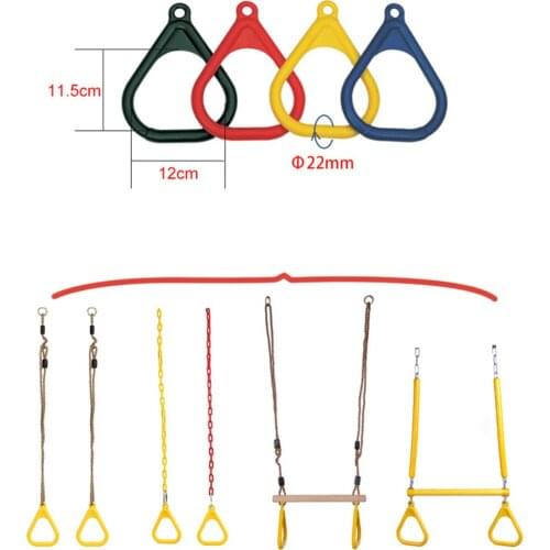 6 Pieces Kids Outdoor Swing Ring Playground Swing Accessories Replacement