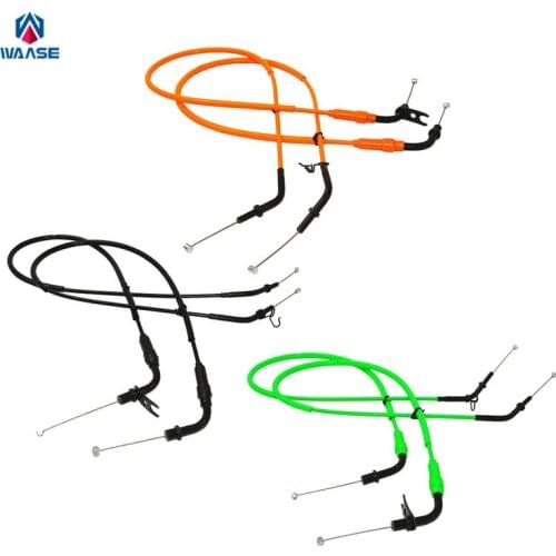 Waase 2pcs Motorcycle Throttle Cable Steel Wire For Kawasaki Z1000 2014 2015 2016