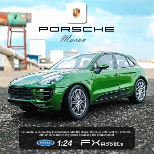 WELLY 1:24 Porsche macan samochód sportowy symulacja aluminiowy model samochodu dekoracja rzemieślnicza kolekcja zabawek narzęd