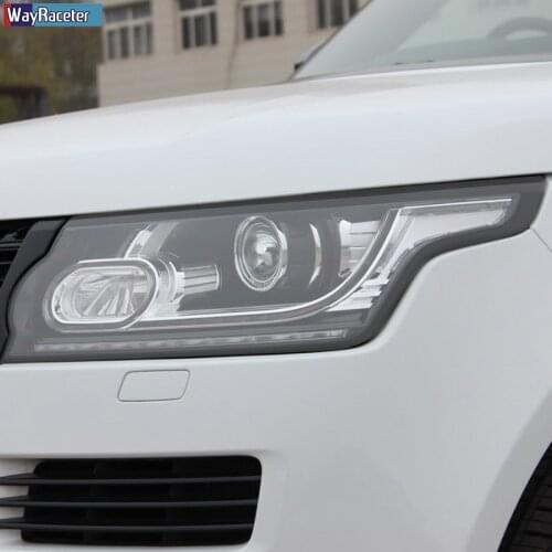 2 Pcs Car Front Light Transparent TPU Sticker Headlight Protective Film For Range Rover Sport Evoque Velar Defender Discovery