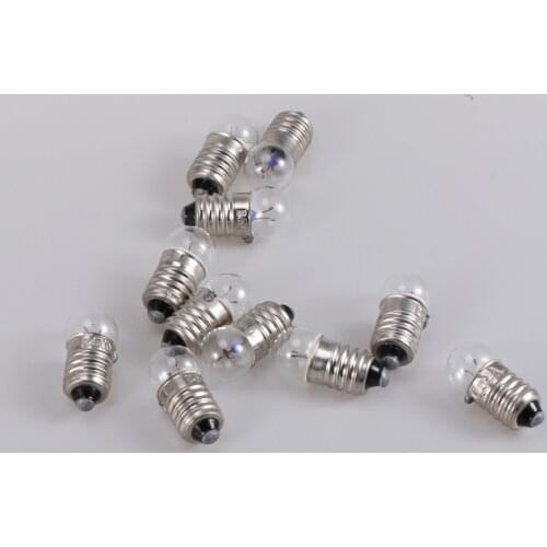 10pcs E10 Flashlight Small Electric Bead Light Bulb 2.5V 0.3A Student Physics Experiment Small Bulb Lamp