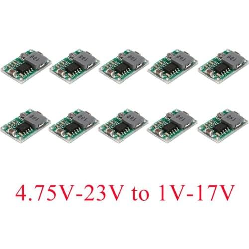 10pcs Mini360 DC-DC Buck Converter Step Down Module 4.75V-23V to 1V-17V 17x11x3.8mm SG125-SZ