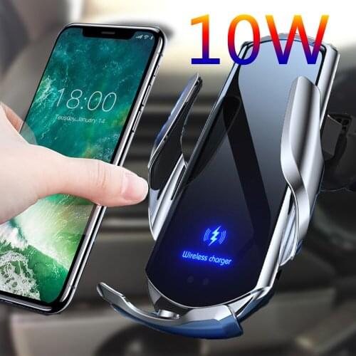 10W Wireless Car Charger For iPhone 11 Pro Max 2 in 1 QC3.0 Wireless Charger Car Phone Holder For Huawei Samsung Xiaomi