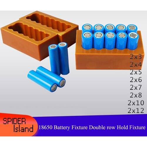 18650 Battery Fixture Double Row Integrated Fixture Battery Holder Tool Battery Probe Jig Rack Dual Row