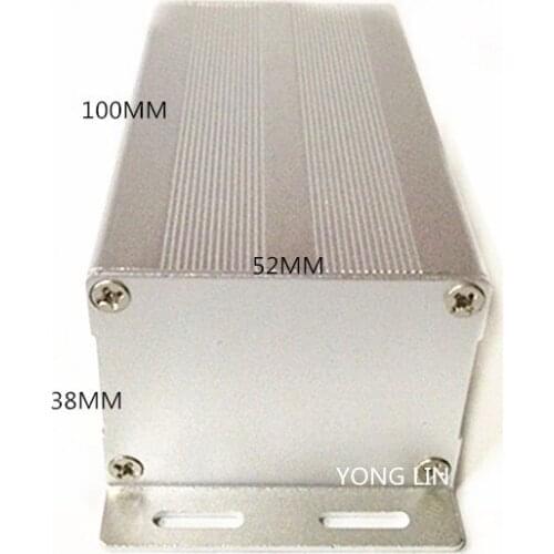 2pieces Aluminum box52*38-100mmInstrument housing. junction box. Amplifier aluminum/ Receiver chassis shell
