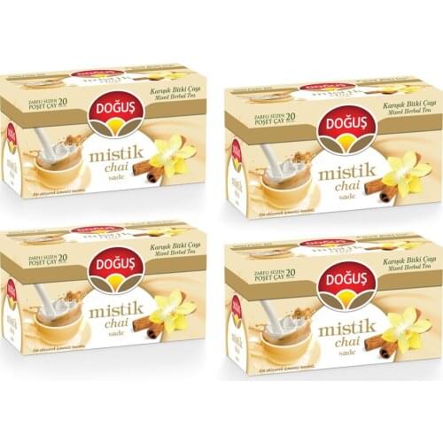 PERFECT WITH ITS WONDERFUL FLAVORS Mystic Chai 20 Pcs x 4 Pack FREE SHİPPİNG