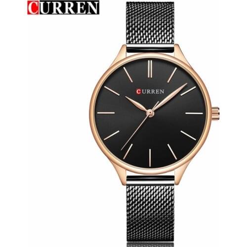 2020 Womens Fashion Casual Dress Quartz Watch Curren Brand Luxury Gold Mesh Strap Bracelet Women Wristwatch Ladies Clock Reloj
