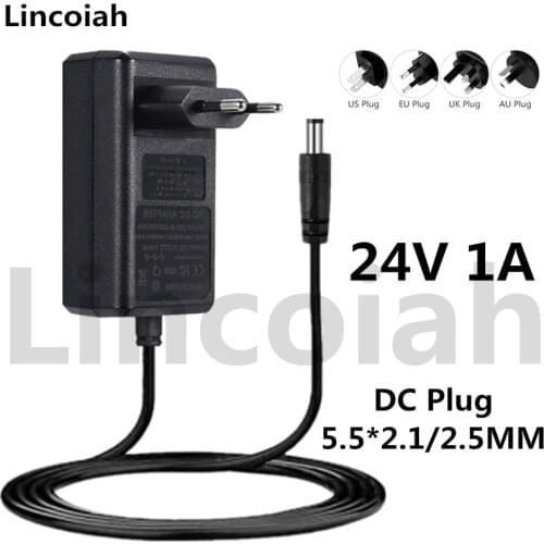 24V 1A Power Supply AC 100-240V Adapter Charger 0.65A Adaptor For Air Humidifier Aromatherapy Lamp 5.5mm*2.5/2.1mm EU/US/UK Plug