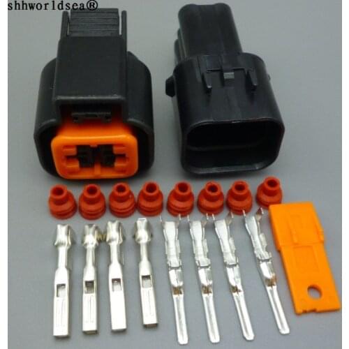 Shhworldsea 090 type 4 Pin male female O2 Oxygen Sensor Downstream Upstream connector plug for Hyundai PB625-04027 PB621-04020