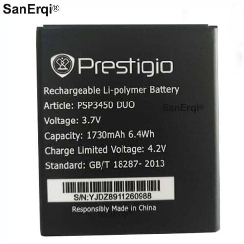 Battery For Prestigio PSP3450 PSP3450 DUO 1730mah Mobile Phone Li-ion Battery Replacement