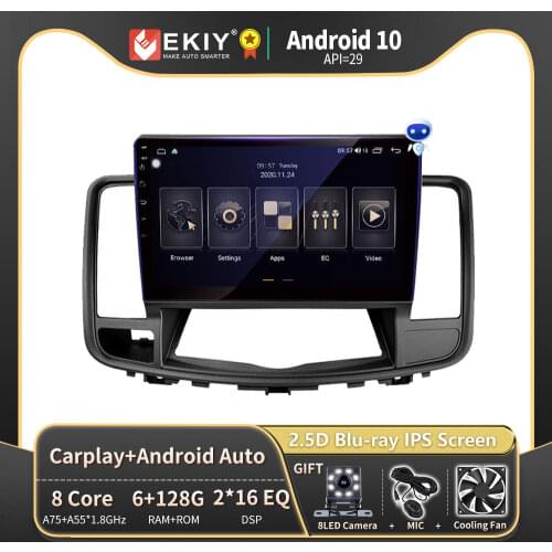 EKIY 10.1'' Car Radio For Nissan Teana J32 2008-2013 Car Multimedia Video Player Navigation GPS Android 9.0 No 2din Dvd Player