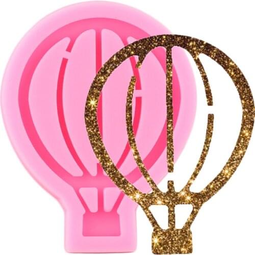 Shiny Glossy Hot Air Balloon Silicone Mold Epoxy Resin Craft Keychain Molds Polymer Clay Necklace Charms Making Jewelry Mould