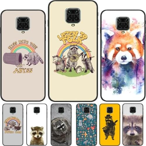 Raccoon Art For Xiaomi Redmi Note 10 Pro 8T 9S Note 7 8 9 Pro Case For Redmi K40 9C 9A 9T Back Cover