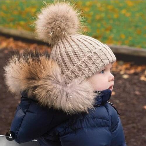Kids Winter Real Natural Raccoon Fur Collar & Children Scarf Fashion Coat Sweater Scarves Jacket Hood Raccoon Fur Neck Warmer R7