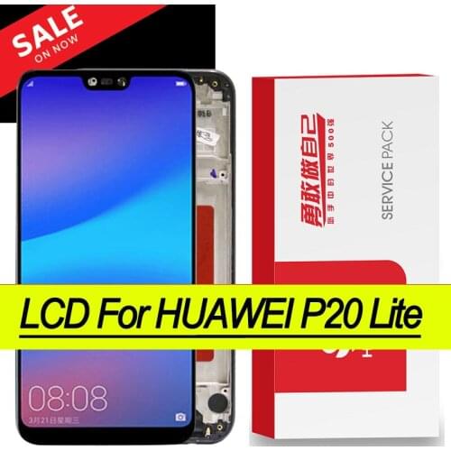 10PCS/LOT 5.84'' IPS Display with Frame for Huawei P20 Lite Nova 3e LCD Touch Screen Digitizer ANE-LX1 ANE-LX3 Repair Parts