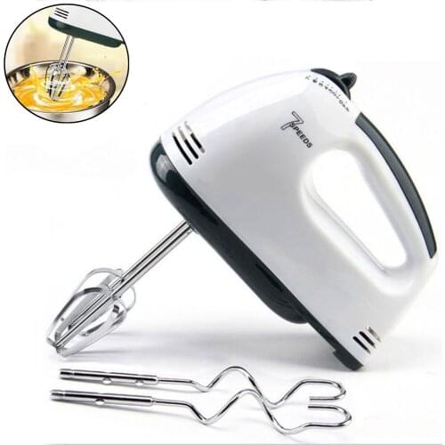 Electric Handheld Mixer Egg Beater Multifunctional Mini 7 Speed Manual Automatic Cream Food Cake Baking Dough Mixer Food Blender