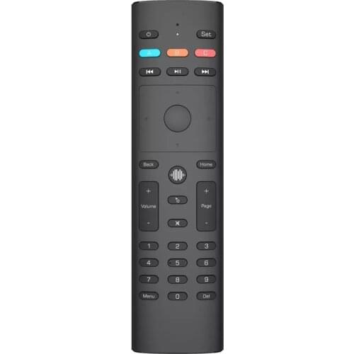 Voice Search Air Mouse 33 Keys IR Learning Smart Remote Control for USA Canada Europe Asia Indian Latino Africa Android IPTV Box