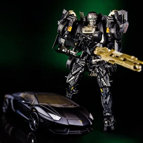 Collectible KBB Assembled toys Transformation Robots Black Evil Lock Down Super Rambo Car Model 2 heads gift for Children gld3