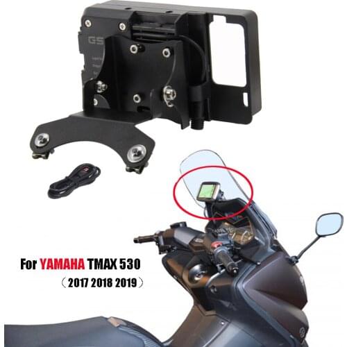 For YAMAHA TMAX 530 T-MAX 530 2017-2019 front windshield mounting bracket smartphone holder GPS navigation bracket