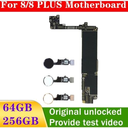 For 64GB 256GB High Quality iPhone 8 8plus Logic Motherboard With/Without Touch ID Unlocked Mainboard