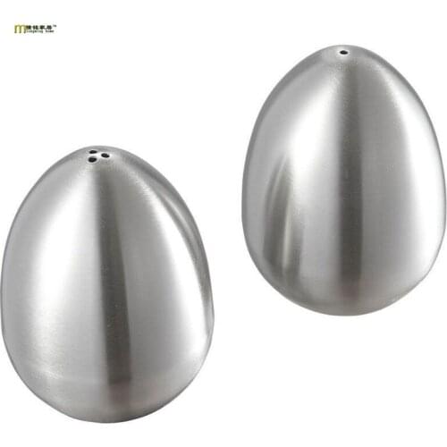 1PC Salt Pepper Mill Grinder S/Steel Pepper Grinder Shaker Egg Kitchen Gadontainer Condiment Grinding Bottle OK 0273