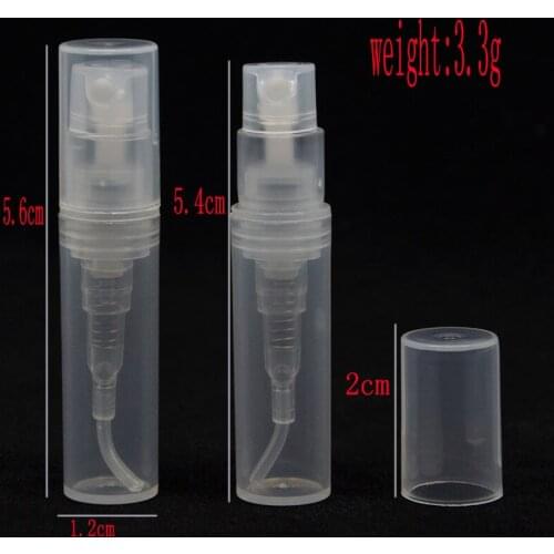 1000 PCS Spot supply 2ml mini perfume sub-bottle trial small spray bottle perfume pen bottle plastic snap empty bottle