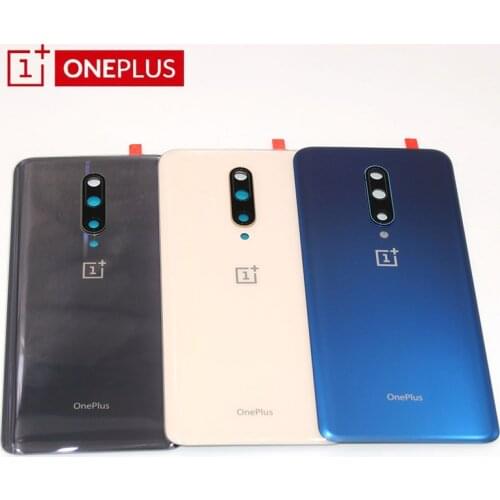 NEW Original Back Glass OnePlus 7 Pro Battery Cover Door One Plus 7pro 1+ 7 Pro Rear Housing Replacement Parts Case +Camera Lens