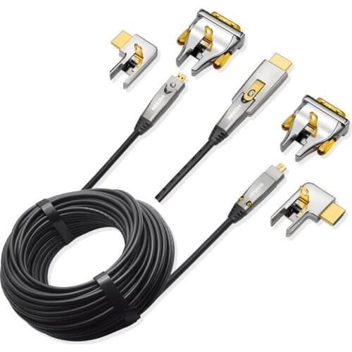 Optical Audio Cable HDMI-Compatible 2.0 18Gbps Engineering Line 4K@60Hz 4:4:4 Micro HDMI DVI Cord For PS4 Projector Compute 20m